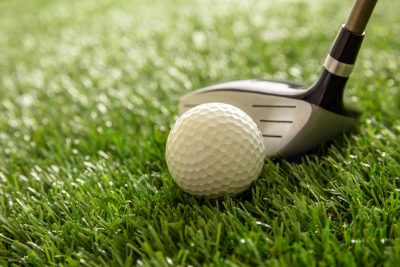 golf club and ball